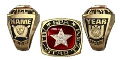 Picture of All Star Ring or Pendant w/Star Crest & 11 Cubic Zirconias